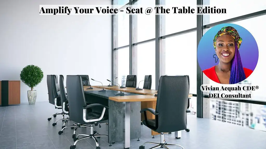 Amplify Your Voice Seat at The Table 2