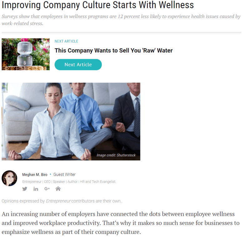 Entrepreneur - Improving Company Culture Starts With Wellness, Vivian Acquah, Linked4Energy