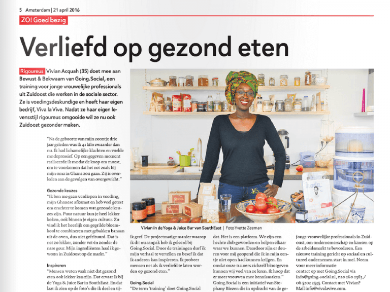 Vivian Acquah In de media Gemeente Amsterdam